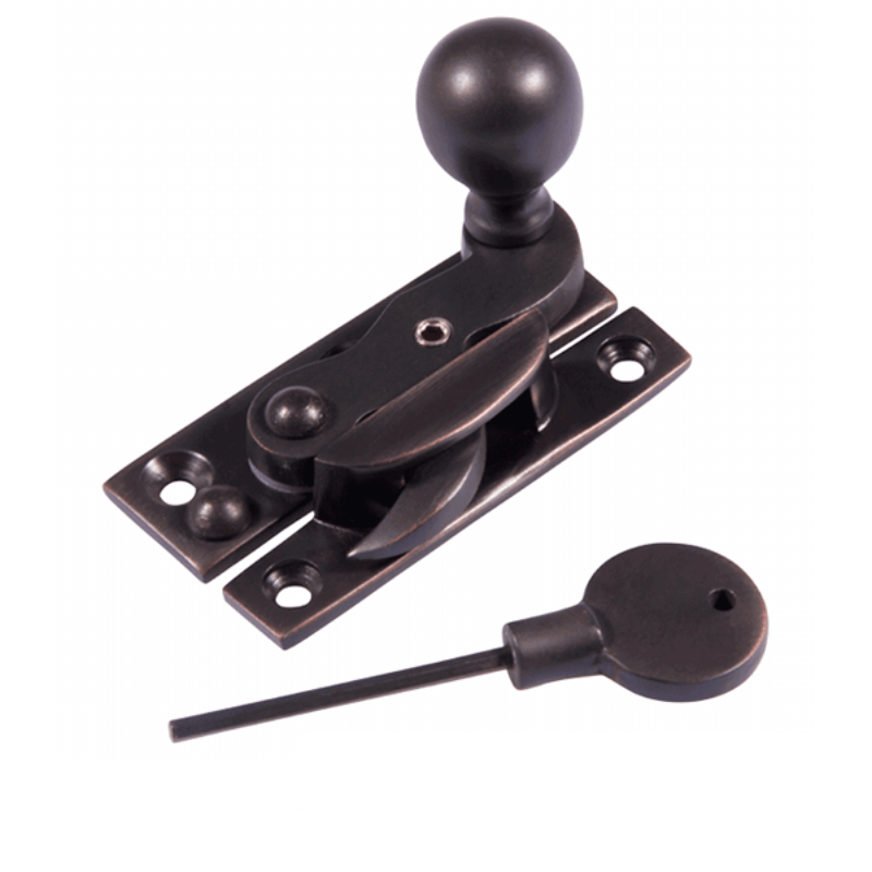 Oil Rubbed Bronze Locking Narrow Hook Sash Fastener