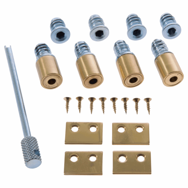 Solid Brass Sash Stop Bead Adjuster - 2-Piece Set, Custom Made For Window Restoration, Antique Gold Finish