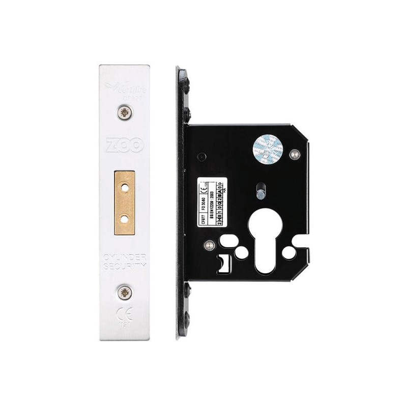 67.5mm Satin Stainless Steel (SSS) Euro Profile Cylinder Dead Lock Case