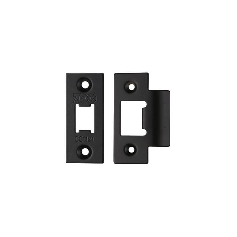 Black Faceplate & Strike to suit Tubular Latch