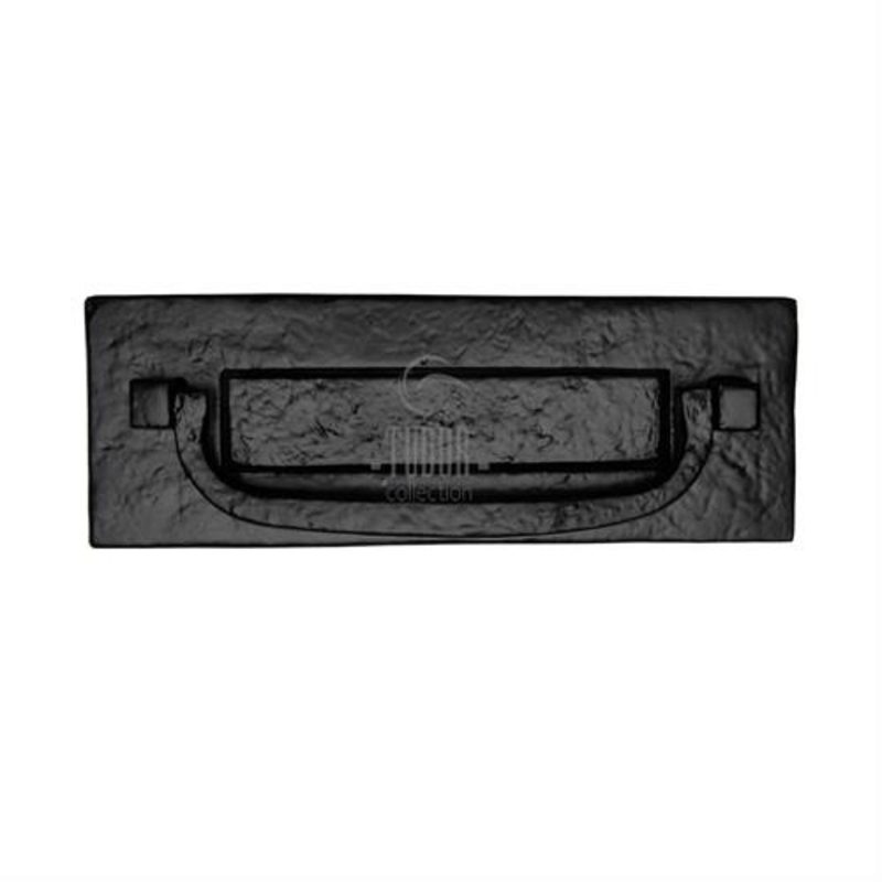 302x109mm Black Antique Postal Knocker Letter Plate
