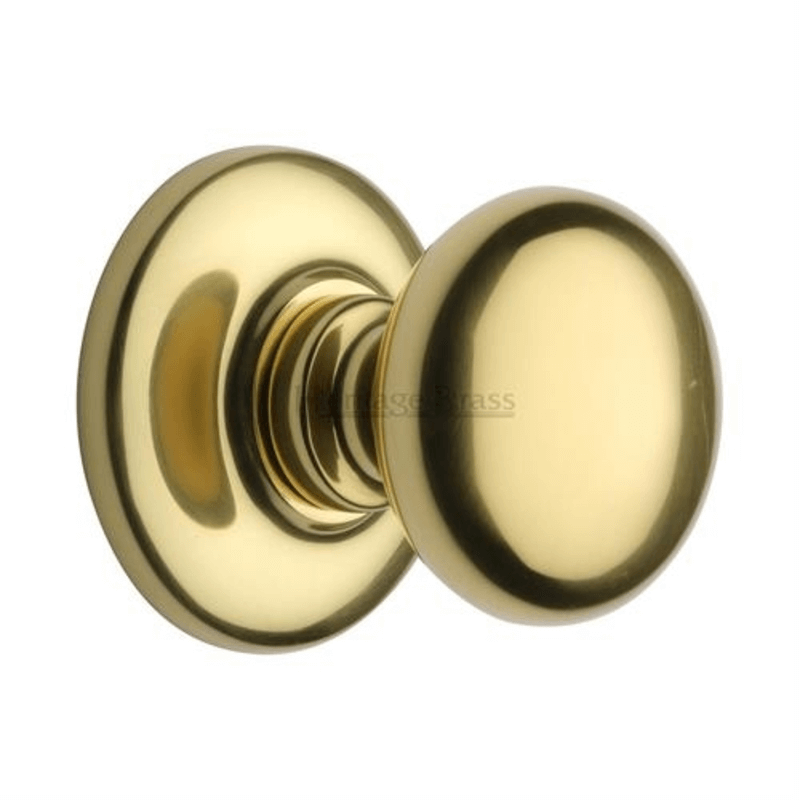 68mm Polished Brass Round Centre Door Knob