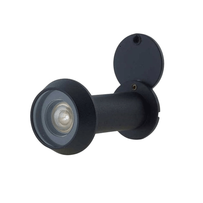 Black 200 Degrees Crystal Glass Lens Door Viewer