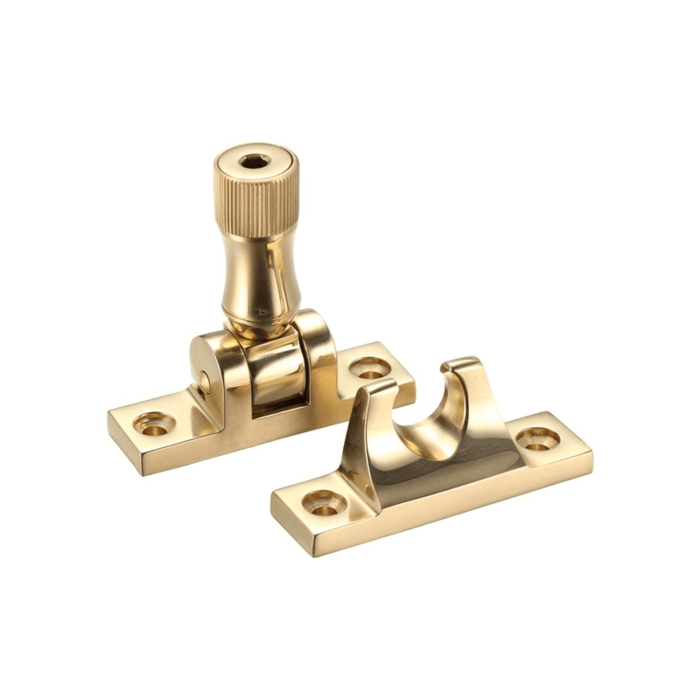 Polished Brass Locking Brighton Sash Fastener