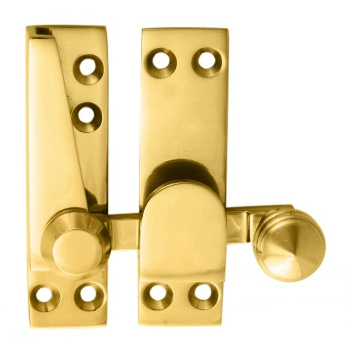Polished Brass Quadrant Non-locking Sash Fastener